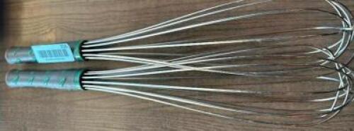 (2) STAINLESS WHISKS