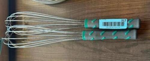 (2) STAINLESS WHISKS