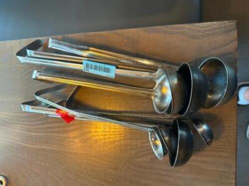 (6) ASSORTED STAINLESS LADLES.