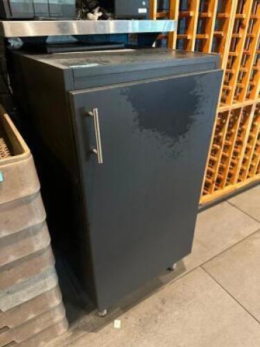 SINGLE DOOR BLACK COMPOSITE CABINET.