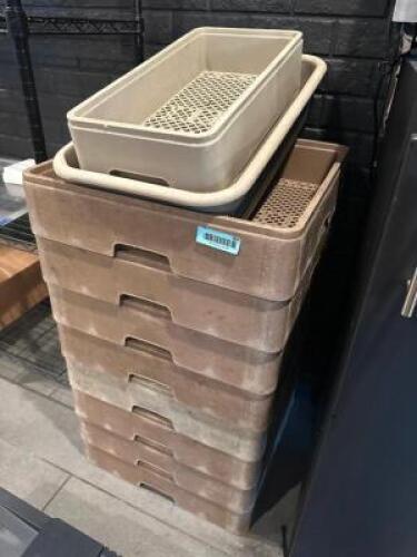 (8) GLASS RACKS