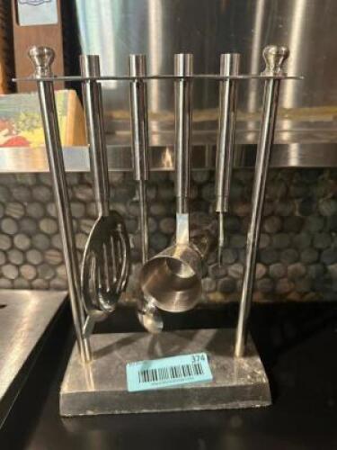 FOUR PIECE STAINLESS BARMANS TOOL SET.