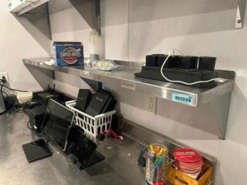 60" X 12" STAINLESS WALL SHELF
