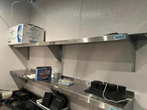 60" X 12" STAINLESS WALL SHELF