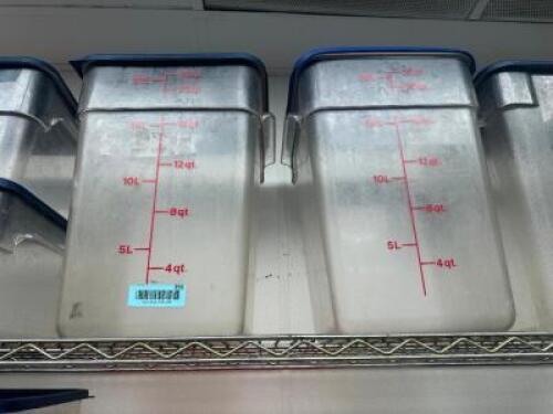 (2) 22 QT PLASTIC CONTAINERS W/ LIDS