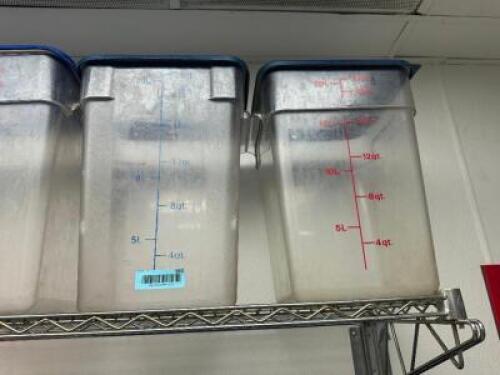 (2) 22 QT PLASTIC CONTAINERS W/ LIDS