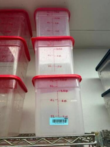 (3) 7.5 QT PLASTIC CONTAINERS W/ LIDS