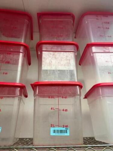 (3) 7.5 QT PLASTIC CONTAINERS W/ LIDS