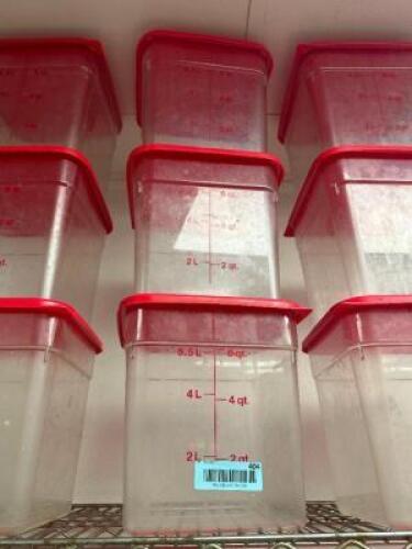 (3) 7.5 QT PLASTIC CONTAINERS W/ LIDS