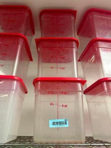 (3) 7.5 QT PLASTIC CONTAINERS W/ LIDS