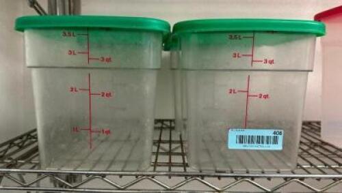 (4) 4 QT PLASTIC CONTAINERS W/ LIDS