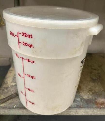 (2) 22 QT PLASTIC CONTAINERS W/ LIDS