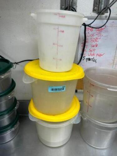 (3) ASSORTED PLASTIC CONTAINERS W/ LIDS