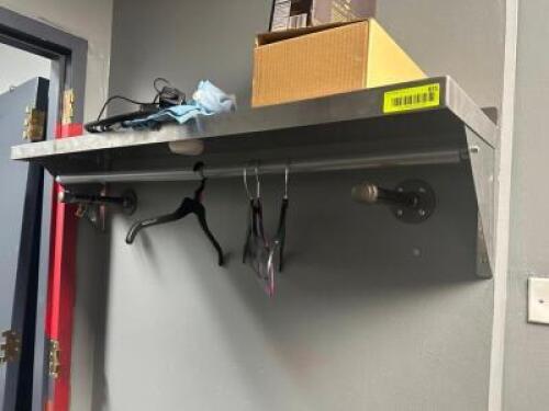 36" X 12" STAINLESS WALL SHELF