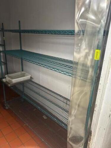 72" X 14" FOUR TIER COATED WIRE SHELF