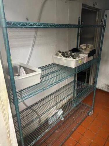 60" X 14" FOUR TIER COATED WIRE SHELF
