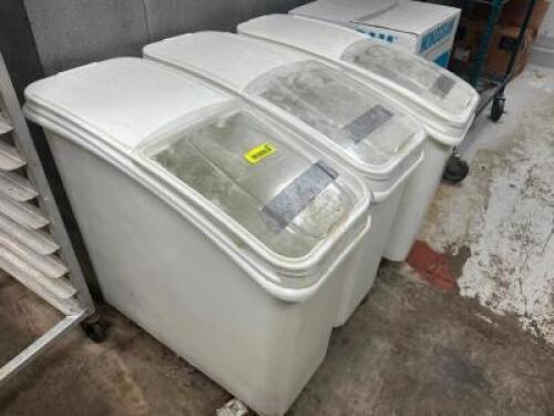 (3) 15 GALLON ROLL ABOUT INGREDIENTS BINS
