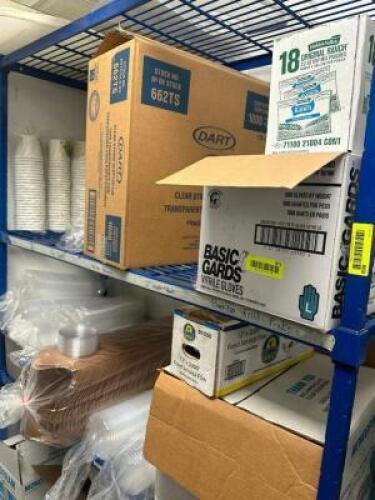 CONTENTS OF SHELF - ASSORTED PAPER PRODUCT.