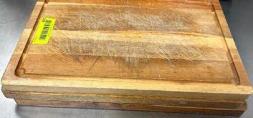 (3) WOODEN CUTTING BOARDS.