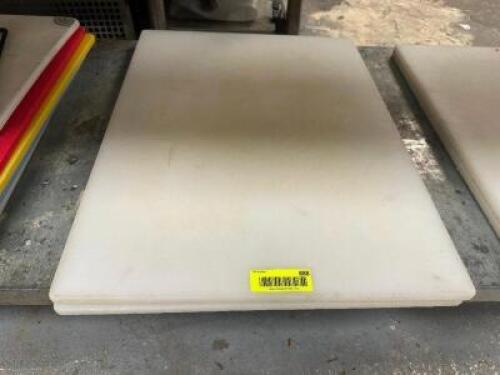 (2) 24" WHITE PLASTIC CUTTING BOARDS