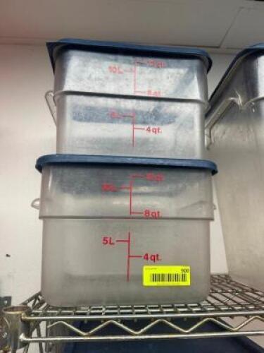 (2) 12 QT PLASTIC CONTAINERS W/ LID