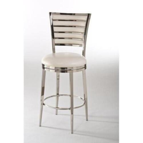 (2) - Lelia 26" Swivel Bar Stool (1 BLACK AND 1 WHITE)