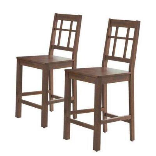 (2) - Aguayo Solid Wood 25'' Counter Stool