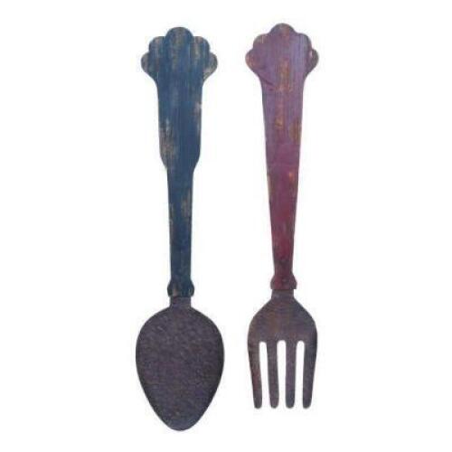 2 Piece Kitchen Cutlery Wall D&eacute;cor Set