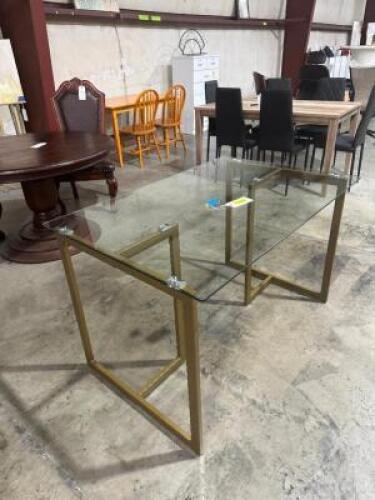 GLASS TOP OFFICE DESK