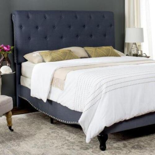TWIN UPHOLSTERED SLEIGH BED