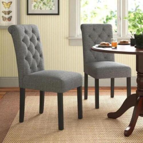 (2)- AGASTYA TUFTED PARSONS CHAIRS