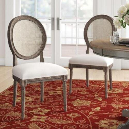 (2)- DUFFIELD SIDE CHAIRS IN SAND GRAY