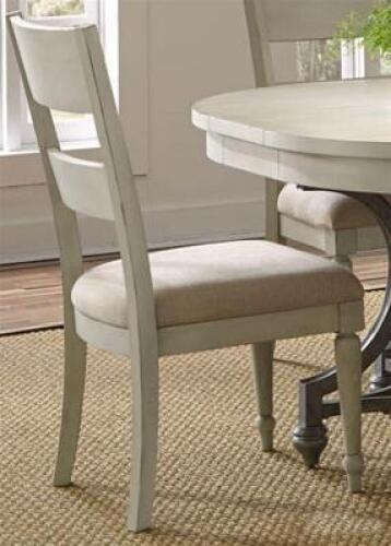 (2) - Upholstered Slat Back Side Chair