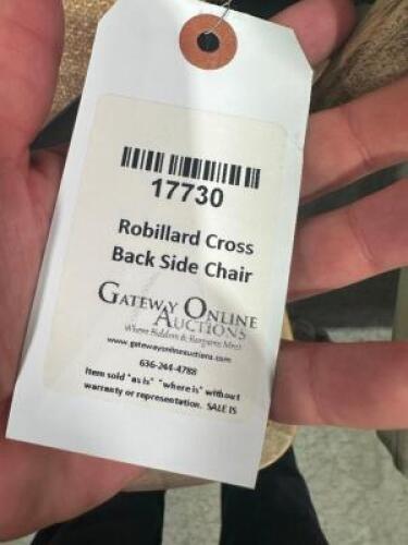 (2) - Robillard Cross Back Side Chair in Brown/Black