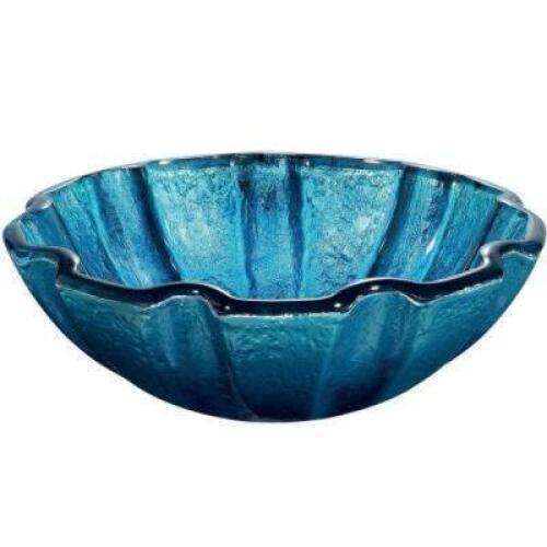 Mediterranean Seashell Vessel Sink in Blue