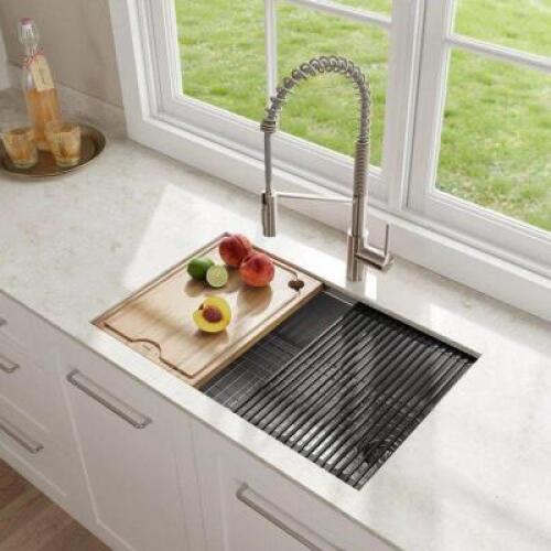 KWU110-30 Kore Workstation 30" L x 19" W Undermount Kitchen Sink with Accessories