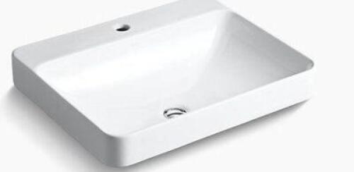 Vox Rectangular Vessel Bathroom Sink with Overflow