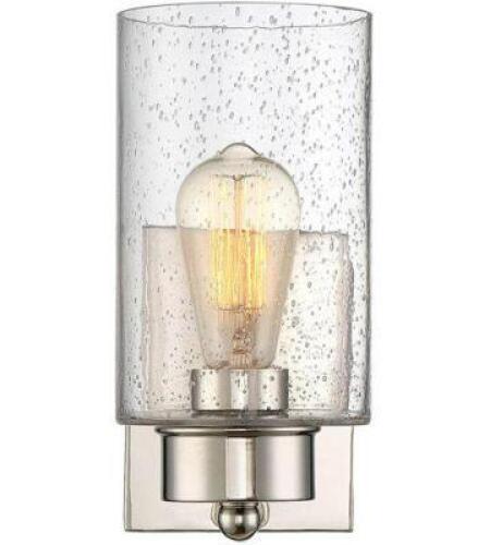 Transitional 1 Light 5 inch Polished Nickel Wall Sconce Wall Light