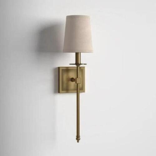 Jillian 1 - Light Dimmable Warm Brass Wall Sconce
