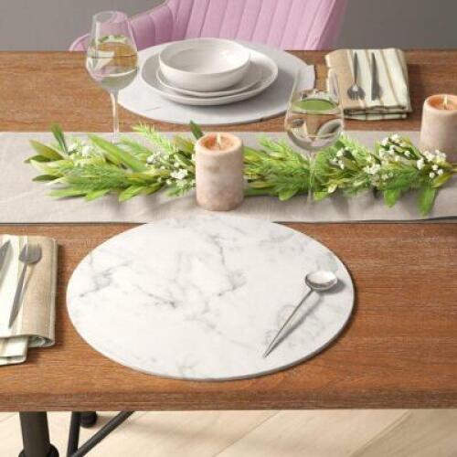 SET OF 4 CLAXTON MARBLE CHARGER