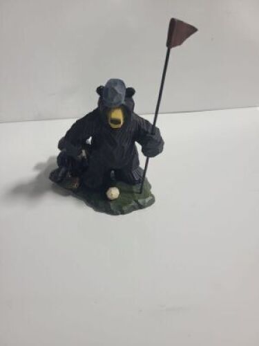 DESCRIPTION: (2) GOLFING BEAR STATUES QTY: 2