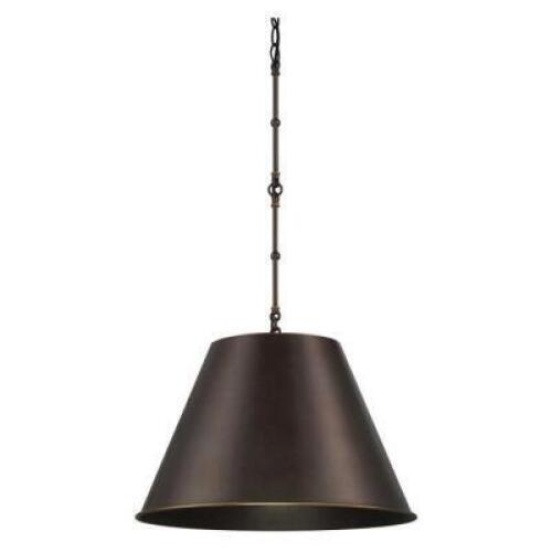 DESCRIPTION: ALDEN 1-LIGHT CONE PENDANT BRAND/MODEL: SAVOY 7-131-1-323 RETAIL$: $232.99 QTY: 1