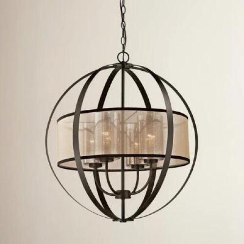 DESCRIPTION: SINA 4-LIGHT UNIQUE GLOBE CHANDELIER BRAND/MODEL: ELK RETAIL$: $606.99 QTY: 1