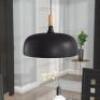 DESCRIPTION: RYKER 1-LIGHT SINGLE DOME PENDANT BRAND/MODEL: BAZZ P15194BK RETAIL$: $169.99 QTY: 1