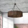 DESCRIPTION: LUYSTER 5-LIGHT UNIQUE DRUM CHANDELIER BRAND/MODEL: SATCO 60-5895 RETAIL$: $449.99 QTY: 1