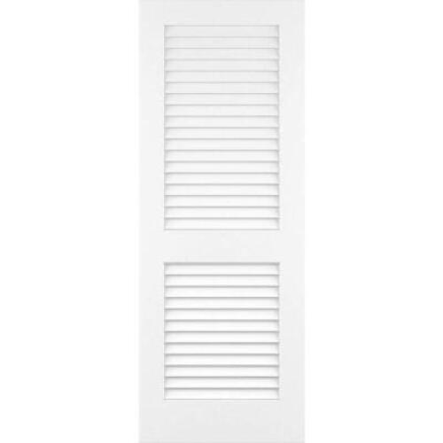 DESCRIPTION: LOUVERED SOLID WOOD PRIMED STANDARD DOOR BRAND/MODEL: FRAMEPORT SIZE: 32"X80" RETAIL$: $240.49 QTY: 1