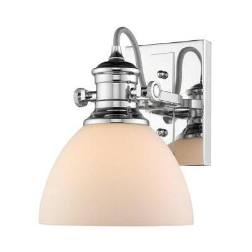 DESCRIPTION: (2) VEDDER 1-LIGHT BATH SCONCE BRAND/MODEL: GOLDEN LIGHTING RETAIL$: $96.99 EACH QTY: 2