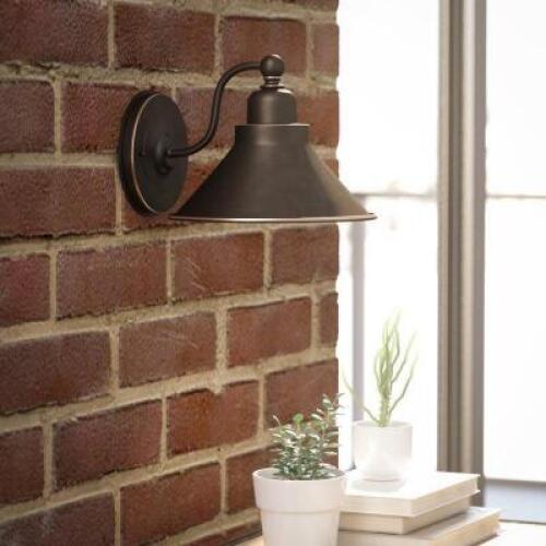 DESCRIPTION: (2) EUCLID 1-LIGHT BARN LIGHT BRAND/MODEL: NUVO 60-1709 RETAIL$: $69.99 EACH QTY: 2