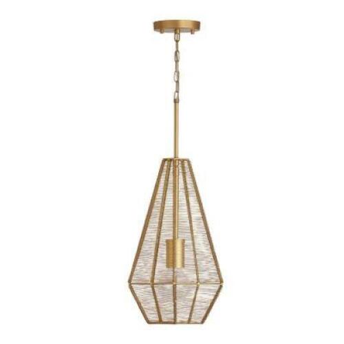 DESCRIPTION: STROBEL 1-LIGHT SINGLE GEOMETRIC PENDANT BRAND/MODEL: AUSTIN & ALLEN 9D356A RETAIL$: $219.99 QTY: 1