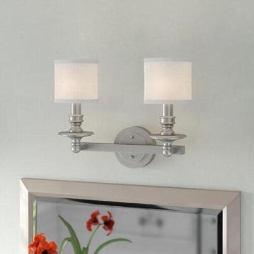 DESCRIPTION: ATTINA 2-LIGHT VANITY LIGHT BRAND/MODEL: CAPITAL 1237PN-451 RETAIL$: $144.99 QTY: 1
